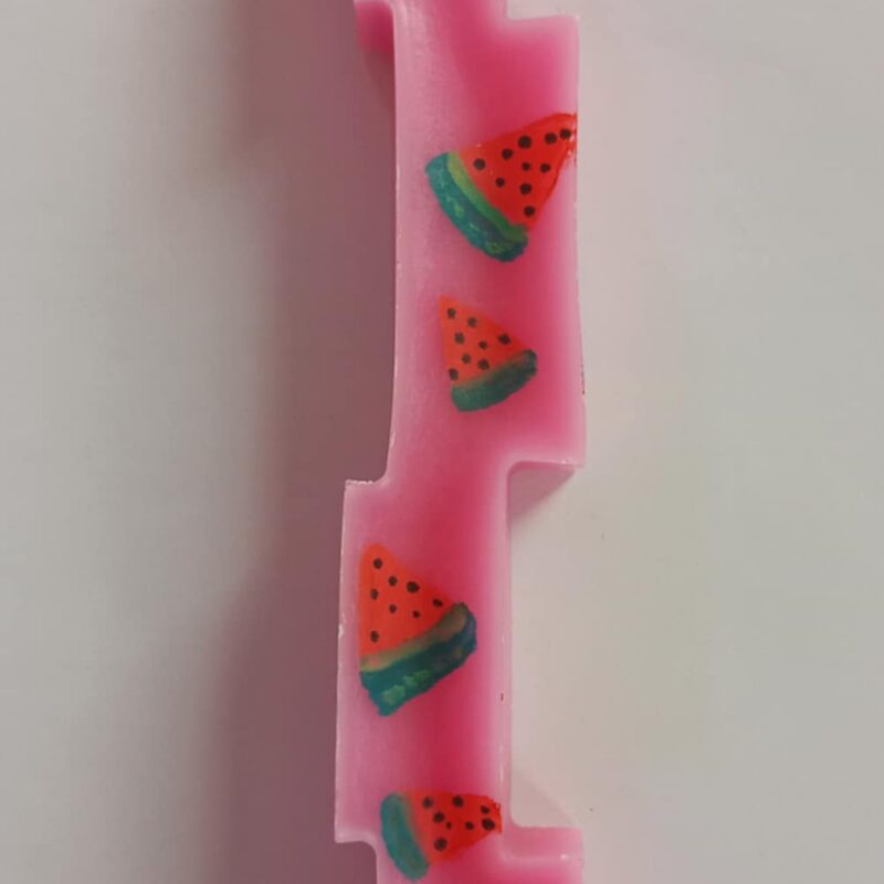 Χειροποίητη αρωματική λαμπάδα με καρπούζι