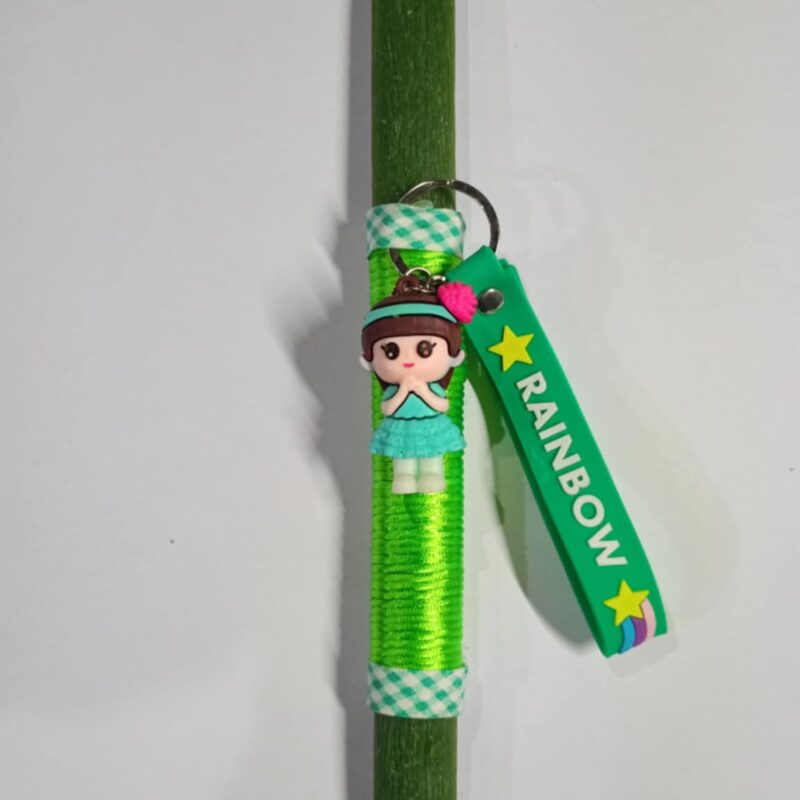 Χειροποίητη αρωματική λαμπάδα rainbow πράσινη