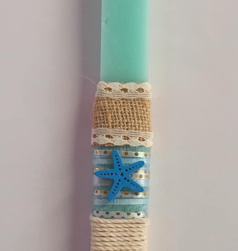 Χειροποίητη αρωματική λαμπάδα με αστερία